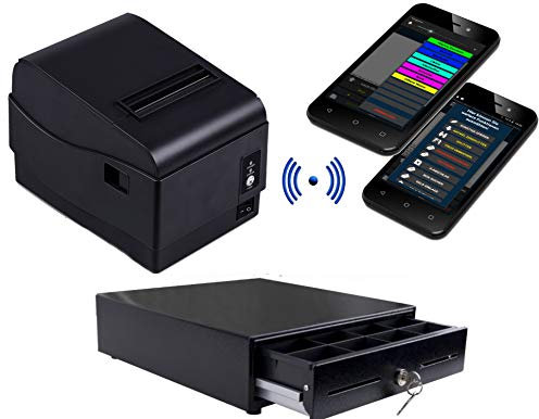 Mobile Kasse für Restaurant, Cafe, Biergarten: 2 x 5 Kassenterminal, Bondrucker, Kassenschublade