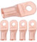 SELTERM 2/0 AWG (70 mm²) - 5/16 (M8) ⌀ Hole UL Heavy Duty Wire Lugs, Battery Cable Ends, Bare Copper Eyelets, Tubular Ring Terminal Connectors [B77] - 5 Pack