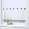 Joyswahl Bistrogardine Voile Schlaufen Scheibengardine Mia Küchen Transparenter Vorhang HxB 45x90cm Grau 1er Pack