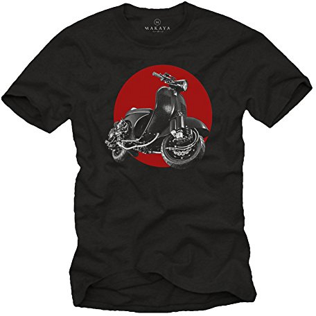 MAKAYA Vintage Roller T-Shirt Herren - Px 200 Tuning - Retro Scooter Aufdruck