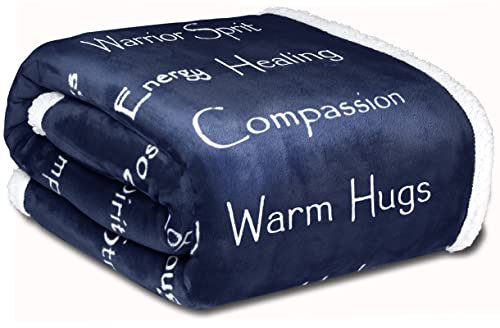 WOLF CREEK BLANKET, Mitgefühlsdecke – Stärke Mut, superweich, warme Umarmungen, Genesung, Geschenk, Decke, heilende Gedanken, Positive Energie, Liebe, Hoffnung, Flauschiger Komfort (50 x 65 cm,