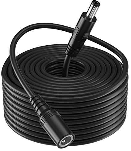 SIOCEN 33FT DC Power Extension Cable 2.1mm x 5.5mm,12v Power Supply Adapter for CCTV Security Camera Surveillance IP Camera Dvr Standalone LED Strip,Car,Long Male to Female Barrel Plug Cord (10M)