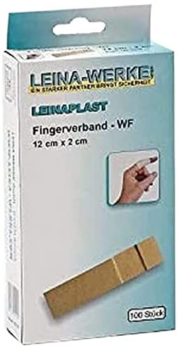 Lainawerke 72052 Lot de 100 pansements pour doigts en lin 12 x 3 cm