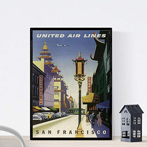 Nacnic Vintage Poster Vintage Poster Amerika. San Francisco Streetcar. A3 Größe