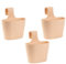 ENGELLAND 3 x Blumentopf zum Auf-Hängen, Geländertopf, Apricot, Hängetopf, Balkon-Kasten, oval, Übertopf, Pflanzkasten, mit Wasserspeicher/Wasserauffangschale, 2,8 Liter