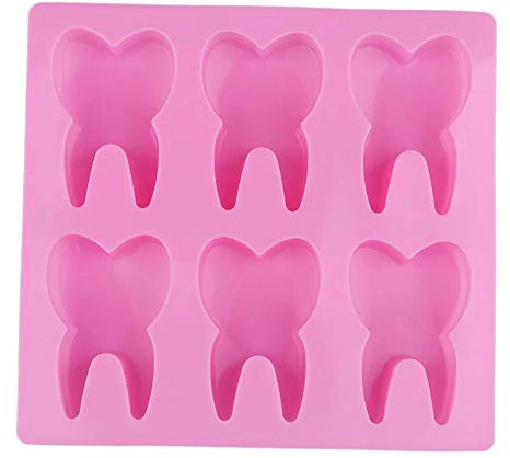 Case Cover 6 Löcher Zähne Kuchen-silikon-Form-Dekoration Formular 3D Süßigkeit Schokolade Eiswürfel