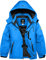 GEMYSE Jungen Wasserdichte Skijacke Winddichte Fleece Outdoor Winterjacke Regenjacke mit Kapuze (Himmelblau 01,152-158)