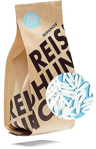 REISHUNGER BIO Basmati Reis, Pakistan, Himalaya, 9 kg - Sorte: Super Basmati - Ideal zu indischen Currys oder als Beilage zu Fisch, Fleisch oder Gemüse (erhältlich in 600g - 9kg)