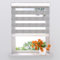 Radeco® Doppelrollo mit Kassette 110 x 175 cm (BxH) hellgrau, Blickdicht oder Transparent, ohne Bohren möglich, doppelrollo wandmontage, Duo Rollo, doppelrollo 110 cm breit