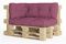 chilly pilley Palettenauflage Schaumflocken palettenkissen Palettenpolster Palettenmöbel Palettensofa Rückenlehne Sitzkissen Seitenkissen Set (3er Set Violett)