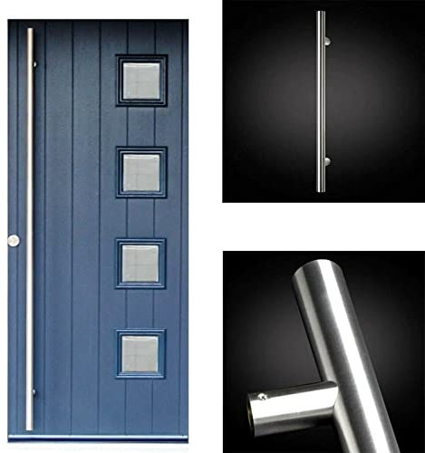 Avocet Hardware Full Length Quality T Bar Door Pull Handle Inline 304 Stainless Steel 1900mm (44mm Door & Under)