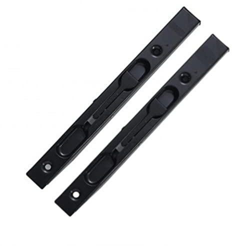 Haven Heritage 2 Pack Flush Bolt 6 Inch, Heavy Duty Flush Bolt for Double Door, Solid French Door Lock (Matt Black)