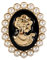 MYSOMY Vintage viktorianische Kamee Brosche Pin Vintage Strass Brosche viktorianischer Schmuck für Frauen, Metall, R