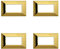 4 Pezzi Placche Compatibile Con Bticino Axolute, Placche Plastica Quadrata, Stile Piramide (4 Posti/Moduli,Oro Lucido)