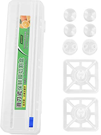 Vesone Film Saran | Boîte découpe Film étirable,Distributeur réutilisable avec Coupe-glissière, Film Alimentaire Professionnel sans BPA, Papier d'aluminium