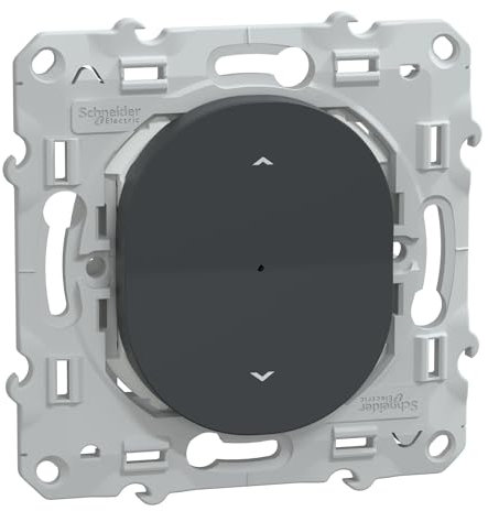 Schneider Electric - Wiser Ovalis - interrupteur volet-roulant - 4A - zigbee - Anthracite - S340567W