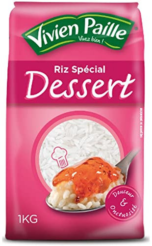 Lot de 3 unités *** VIVIEN PAILLE Riz rond blanc spécial dessert 1kg