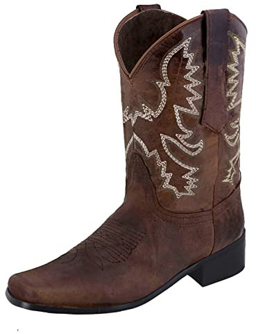 Kobilee Texani Donna Anfibi Camoscio Scarponcini Pelle con Tacco Stivali Cowboy Alto Western Stivaletti Biker Vintage Stivali Texani Stivali Equitazione Neri Invernali