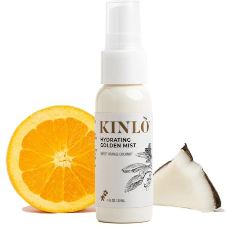 Kinlo Golden Mist Feuchtigkeitsspendend, 1 Fl Oz, Gesichtsnebel mit Kokoswasser, Aloe, Hamamelis, Ringelblume, feuchtigkeitsspendendes Gesichtsspray, Toner Mist, Schwarz, Owned Skincare