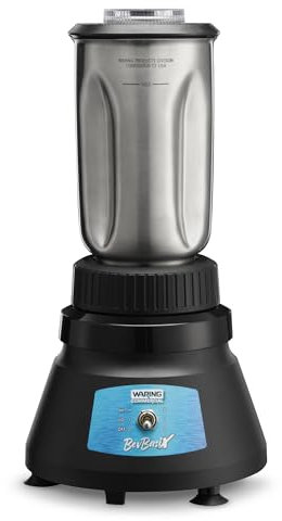 Waring Commercial Countertop Bar Blender, BevBasix™ Light Duty 1/2 HP with 32 oz Stainless Steel Container, Made in the USA, Professional Foodservice Use for Frozen Cocktail Drink, Dips, Smoothies