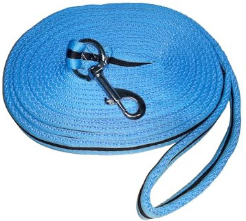 Brama West Softlonge Pferd - Longierleine mit Handschlaufe und Karabiner - ca. 8m - Hellblau