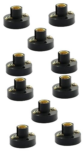 jojofuny 10 PièCes Douille Ampoule E10 Noir Support De Lampe En Plastic 1.18 Pouce Mini Porte Ampoule Pour Usage En Laboratoire ExpéRiences Physiques