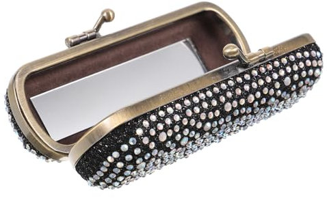 LIFKOME Porta Rossetto Elegante Con Specchio Contenitore Cosmetico Per Borsa Design Multifunzionale Per Rossetti e Balsami Ottimo Per Viaggi e Occasioni Speciali Con Dettagli Antico
