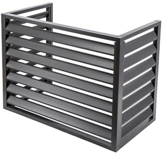 Cache Pompe a Chaleur Extérieur, Cache Climatiseur Exterieur Aluminium, Grille de Protection - Habillage - Montage Facile, Couverture de Climatiseur Extérieur ( Color : Grey , Size : 3_100*70*50CM(1.5