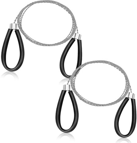 2 Pezzi Sega A Filo 80 Cm Sega A Catena Manuale Sega A Filo In Acciaio Inox Sega Tascabile In Acciaio Inox Con Anelli Sega A Filo Migliorata Sega A Catena Portatile Sega A Filo In Acciaio Sega A Filo