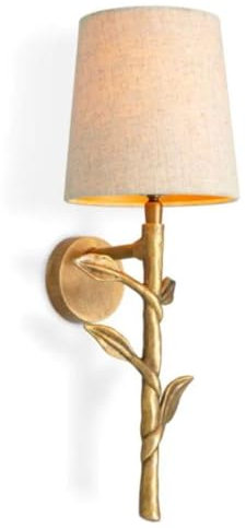 Casa Padrino Luxus Wandleuchte Vintage Messing/Creme H. 46 cm