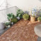 casa.pro Set de 10 Dalles en Bois avec 12 Lattes Décoratives Carreaux à Clipser Résistants pour Terrasse Balcon Jardin Sauna Piscine Bois d'Acacia Surface Totale 0,9 m² Naturel