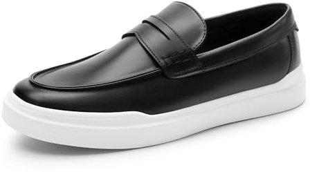 Bruno Marc Mocasines de Hombre de Suela Goma Antideslizante Zapatos Casuales sin Cordones Comodas Ligeras,Size 47,Negro-1,SBLS2406M-NEW