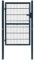 qohoio Fence Gate Steel 106x248 cm Anthracite,Garden Gates High galvanised wrought iron metal swing gate