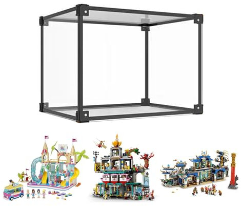 Vitrine Exposition pour Lego 41430 80036 80049,50x30x40.5cm Acrylique Transparent Grand Boîte de Présentation,Boîte d'Affichage Anti-Poussière pour Collection Figurine Jouets