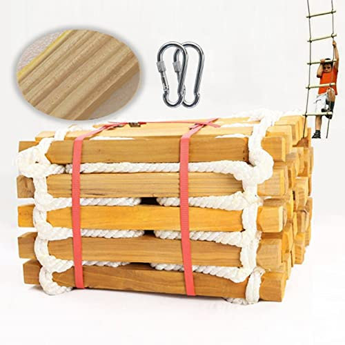 PNAJFUEL Strickleiter, Sicherheitsleiter, Feuerleiter, Feuerleiter, Rettungsleiter, Tragbare, Weiche Rettungsleiter/30Cm Spacing/20M/65Ft