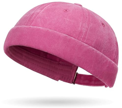 Casquette sans Visière Homme Femme Bonnet de Docker Rétro Docker Hat Cuffed Brimless Bonnet Homme Femme d'hiver Chapeau Homme Tricoté Tour de Cou Doublure Molleton Doux Cache