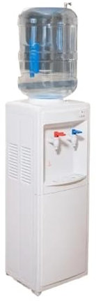 TIEOAXFT Dispensador Enfriador de Agua fría y Caliente - Dispensador de Agua Independiente de Carga Superior con gabinete de Almacenamiento, Blanco