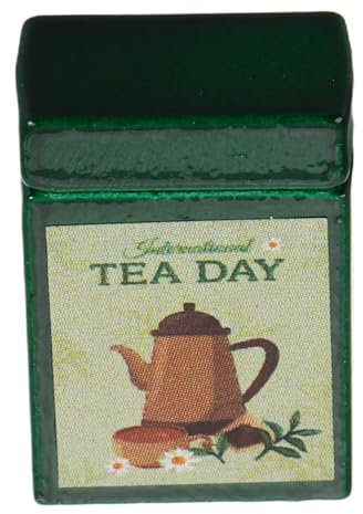 ERINGOGO Miniature Dollhouse Metal Tea Canister Boîte De Rangement pour Accessoires De Cuisine De Maison De Poupée Décoration Réaliste Modèle De Rangement Multifonctionnel pour Jouets