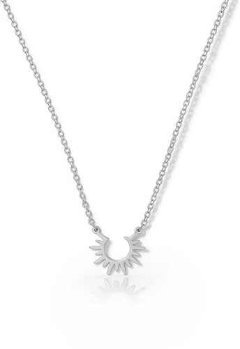 HANLI Halskette Damen Kette Silber Anhänger Silberkette Schmuck | Kette Silber Halskette Damen mit Anhänger Ketten Silberkette Frauen Modeschmuck Kettenanhänger Schmuck