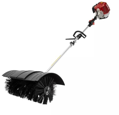 2 Stroke Petrol Powered Sweeper Brush Sweeping Broom Cleaner Air Cooled Engine