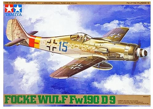 Tamiya 300061041 - Modellino Aereo Tedesco della seconda Guerra Mondiale Fw190 D-9 in Scala 1:48
