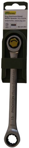 PROXXON 23247 MicroSpeeder 14 x 15 mm Doppelring Ratschenschlüssel