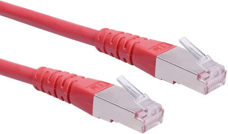ROLINE Patchkabel Kat.6 (Class E) S/FTP (PiMF), rot, 0,3 m