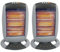 Set of 2 Halogen Heater 400W/800W/1200W 3 Power Settings & Carry Handle, Light weight Moveable Super Silent Overheat & Tip Over Protected Room
