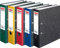 HERLITZ Ordner maX.file nature A4 8cm ge Wolkenmarmorbezug selbstklebendes Rückenschild | 5er Sparpack in diversen Farben zur Auswahl (Sortiert Grundfarben)