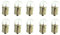 CARALL 10 Pezzi Lampadine Alogene G18,5 BA15S R10W 12V 10W, Ricambi Lampade 12V Per Auto e Moto