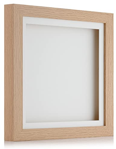 Oak Effect 3D Deep Box Picture Frame Display Memory Box For Medals Memorabilia Flowers etc (A3)