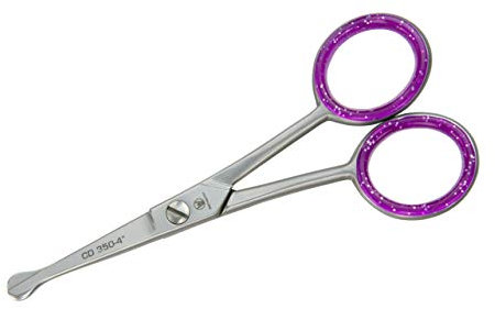 WELTMEISTER SOLINGEN scharfe, gerade PROFI Pfotenschere Hundeschere Gesichtsschere mit abgerundeten Spitzen und einseitiger Mikrozahnung, 4 Zoll (10,6cm) PREMIUM-QUALITÄT Made in Germany