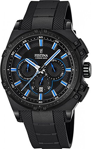 Festina Herren Chronograph Quarz Uhr mit Kautschuk Armband F16971/2