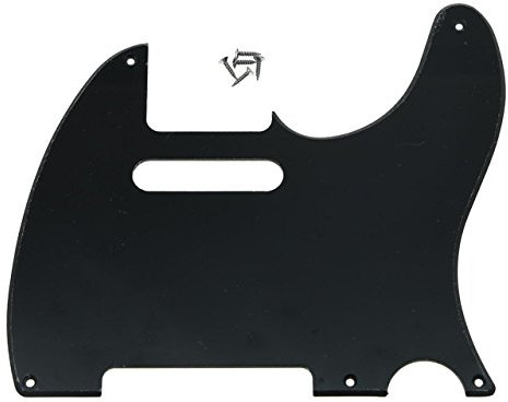 KAISH American Vintage 5 Hole Tele Pickguard TL Guitar Pick Guard Scratch Plate for Tele/Telecaster Glossy Black 1 Ply